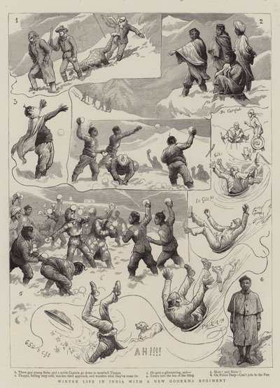 Vida de invierno en India con un nuevo regimiento de Goorkha de Charles J. Staniland